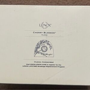 NIB Lenox Cherry Blossom Clock